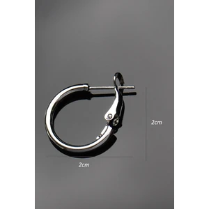 Rua Jewelry Gümüş Renk Boru Halka Klipsli Küpe 2mm 2×2