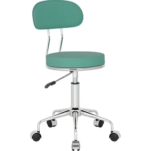 White Furniture Arena Küçük Arkalıklı Tekerlekli Tabure