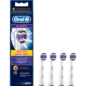 Diş Fırçası Yedek Başlığı 3D White 4'lü