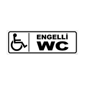 Duvar Hediyelik Engelli Wc Yönlendirme Tabelası