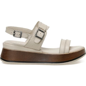 Incı Moskav 3fx Bej Kadın Kalın Taban Sandalet