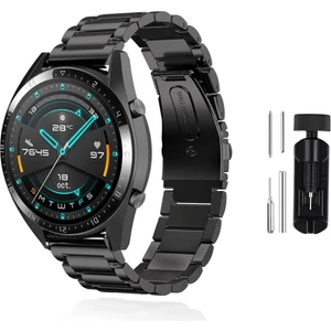 Kip GSM Huawei Watch Gt2 Uyumlu 22MM Kordon Paslanmaz Çelik Metal Kordon Ayarlama Aparatlı