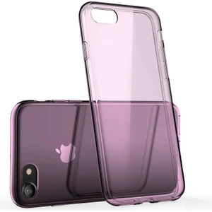 iPhone 7/8 Kılıf Soft Silikon Şeffaf-Pembe Arka Kapak