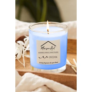 Scended | Okyanus Kokulu Cam Bardak Mum | Dekoratif Mumluk