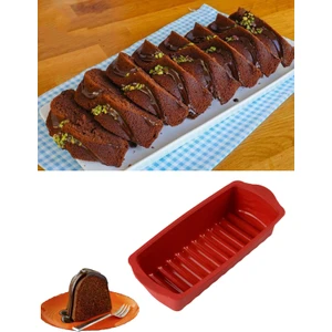 Krm Home Silikon Baton Kek Parfe Tatlı Kalıbı-Silikon Fırın Kek Pişirme Kalıbı 27 cm