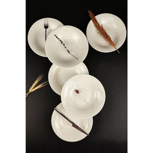 6'lı Istanbul Form Çukur Tabak Yemek Tabağı 20 cm Krem – TL4034361
