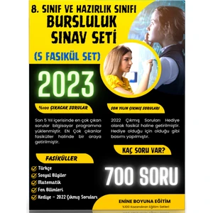 Enine Boyuna Eğitim 8. Sınıf Bursluluk Sınav Seti (5 Fasikül Kitap)