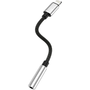 Basic CA110 Metal Başlıklı Örgü Kablo Lightning To 3.5mm Jack Çevirici