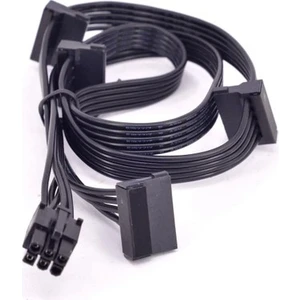 6 Pin Modüler Power Supply Kablosu 6 Pin 4x Sata Kablo 85 cm 6 Pin 4 Adet Sata Modüler Power Kablosu
