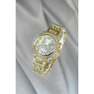 Gold Renk Zirkon Taşlı Metal Kadın Saat - BJ-BS3161