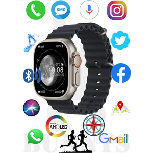 Rabbit Store Akıllı Saat Konuşma Özellikli Watch 8 Ultra 49MM Amoled Ekran
