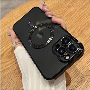 iPhone 14 Pro Kılıf Magsafe Şarj Özellikli Kamera ve Lens Korumalı Esnek Silikon Dempre Case