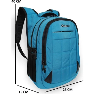 1552-2227  Anatomik Yarasa Sırt Okul Çantası - NKT01552-TURKUAZ-TEK Ebat