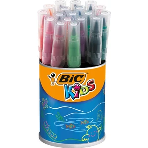 Bic Visa Firça Uçlu Keçeli Boya Kalemi, 18'li Kavanoz