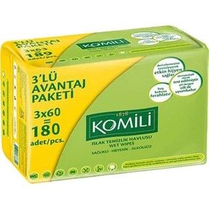 Islak Mendil 60 Adet 3'lü Avantaj Paketi (180 Adet)