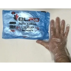 Şeffaf Poşet Eldiven 100 Lü 5 Paket Set 500 Adet
