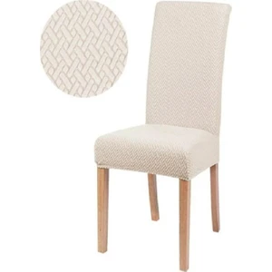 Likrali Kümaş Desenli Sandalye Örtüsü, Lastikli, Esnekli Sandalye Kılıfı 6li