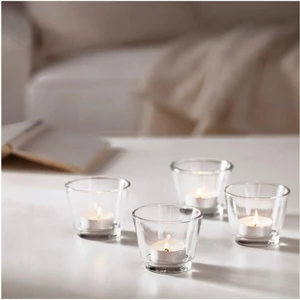 IKEA Galej Tealight Mumluk Cam 4 Adet 6 cm Galej Mumluk Cam
