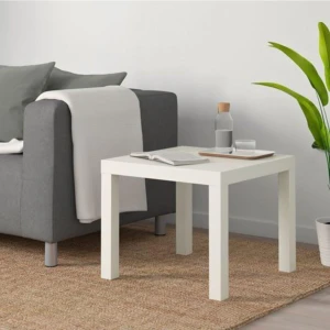 Lack Orta Yan Sehpa Masa Beyaz 55X55 cm