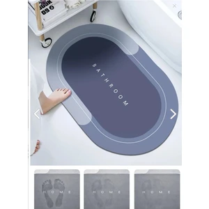 Öz Ticaret Sihirli Su Emici Banyo Paspası Kaymaz Tabanlı Abdest Paspası 3,5 mm 40X60 Bnypsps