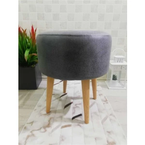 Pufy Home Pufyhome Etna Fix (4 Ayaklı) Antrasit Doğal Gürgen Ayaklı Çok Amaçlı Rahat Puf Koltuk