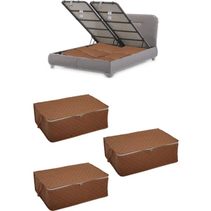 3 Adet Çekyat-Baza Altı Hurç 60X40X22(Taba)