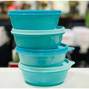 Mavi Şeker Kap 300 ml Saklama ve Buzdolabı Kabı 4 Lü