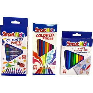 Smart Kids 3 Lü Boya Seti – (Pastel - Kuru – Keçeli Boya Kalemi)