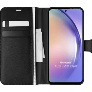 Samsung Galaxy A54 Kılıf Delux Leather Wallet Siyah