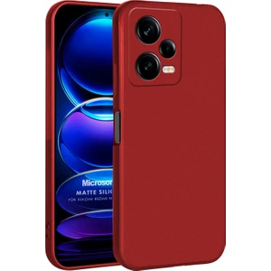 Matte Silicone Xiaomi Redmi Note 12 Pro Kılıf Kırmızı