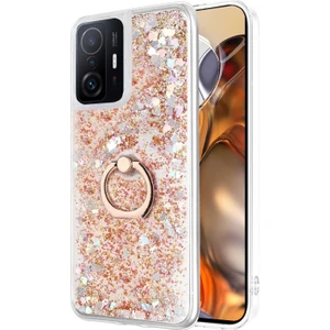 Xiaomi Mi 11T Pro Kılıf Glitter Liquid Holder Gold