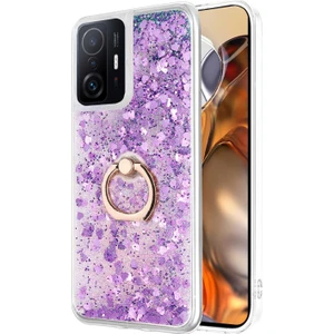 Xiaomi Mi 11T Kılıf Glitter Liquid Holder Mor