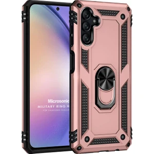 Samsung Galaxy A14 Kılıf Military Ring Holder Rose Gold