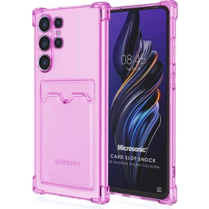 S23 Ultra Card Slot Shock Kılıf Pembe