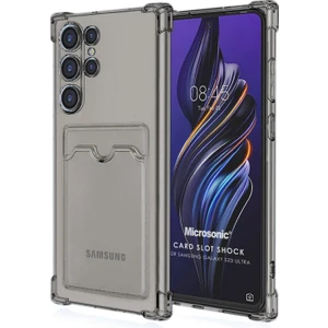 S23 Ultra Card Slot Shock Kılıf Siyah
