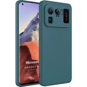 Xiaomi Mi 11 Ultra Kılıf Groovy Soft Koyu Yeşil