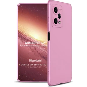 Xiaomi Redmi Note 12 Pro Kılıf Double Dip 360 Protective Rose Gold