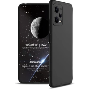 Xiaomi Redmi Note 12 Kılıf Double Dip 360 Protective Siyah
