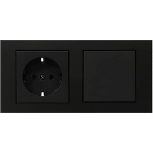 Grano Siyah Anahtar Topraklı Priz Set