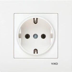 Karre Beyaz Topraklı Priz Çerçeveli