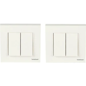 Byobu Ikili Anahtar - Komütatör 1.kalite Beyaz Renk (Çerçeve Dahil) 2 Adet