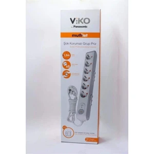 Akım Korumalı Grup Priz 6 Soketli 1,5 m Kablolu Çocuk Koruma Özellikli