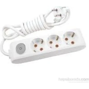 3 Lü 5 Metre Anahtarlı Grup Priz