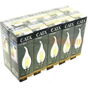 10 Adet 4W LED Filament Kıvrık Buji Ampul CT-4062 Gün- Işık