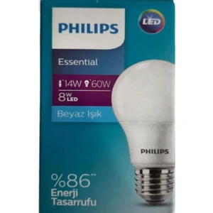 8 Watt LED Beyaz Ampul 6500K 12''li Paket