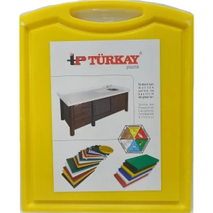 Plastik Kesim Tahtası Polietilen Tutmalı Oluklu Plastik Levhası 32,5*26,5*1 cm