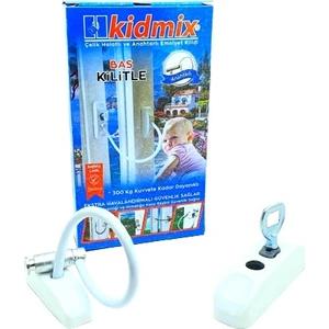 Çelik Halatlı Pvc-Pencere Çocuk Emniyet Kilidi ( Beyaz ) 100 Adet
