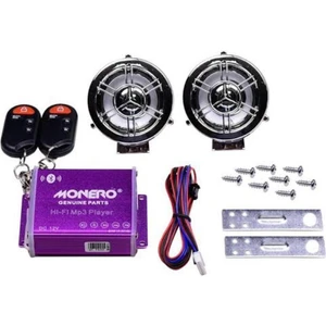 EC Shop Monero Motosiklet Alarm Mp3 Çalar Radyo Bluetooth Türkçe Ses