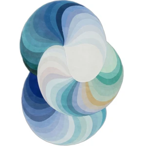 Rugs Modern Mira 1192 Mavi ve Tonları Soyut Oval Halı