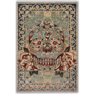 Rugs Modern mira 1206 Kurukafa ve Vintage Temalı  Desenli Baskılı Halı